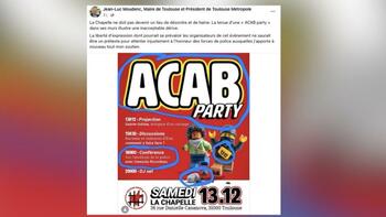 «Une inacceptable dérive» : l'ACAB Party, cette fête anti-police, au cœur d'une polémique ce samedi