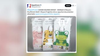 Rappel de produit : attention, ces gourdes pour enfants vendues chez Gifi présentent un risque d'étouffement