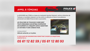 Toulouse : une femme et son enfant renversés par un chauffard, un appel à témoins lancé