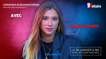 Evènement BV : Claire Géronimi sera présente le 30 janvier !