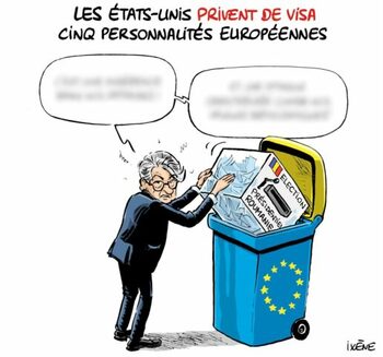 [LE CROC D’IXÈNE] Les États-Unis privent de visa cinq personnalités européennes